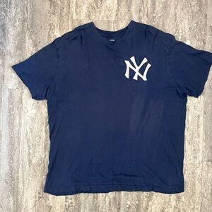 Navy New York Yankees (Babe Ruth) Men's Logo T-Shirt